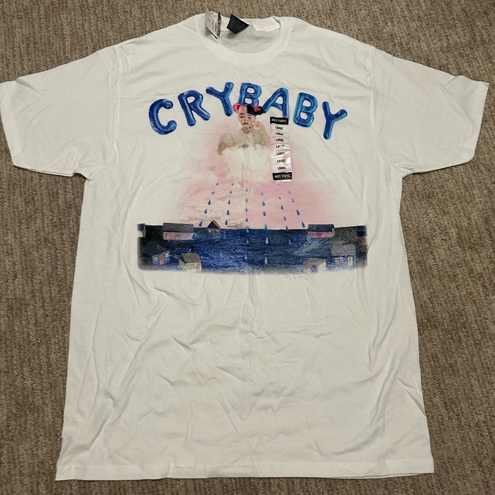 2/$20 Crybaby Graphic White Tee
